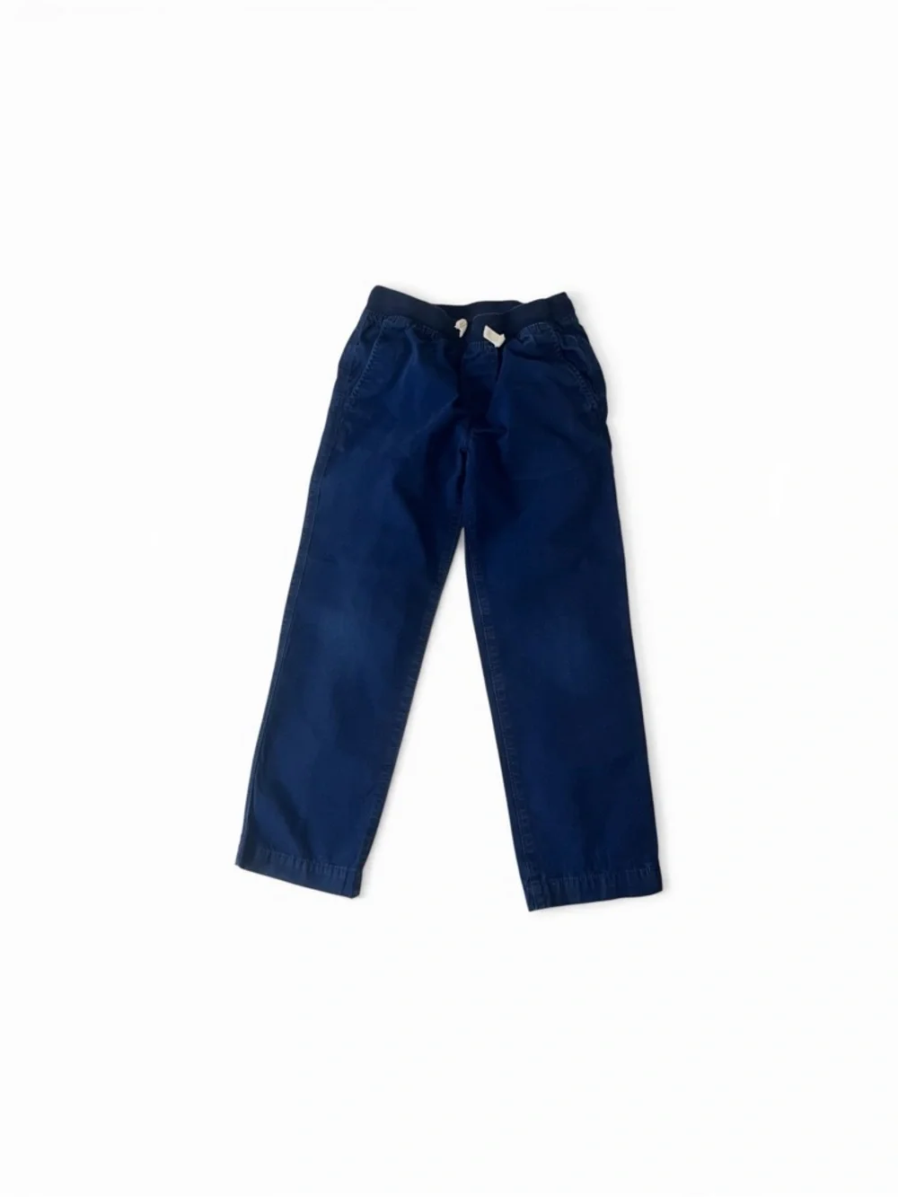 Lands' End Navy Pull-On Straight-Leg Pants